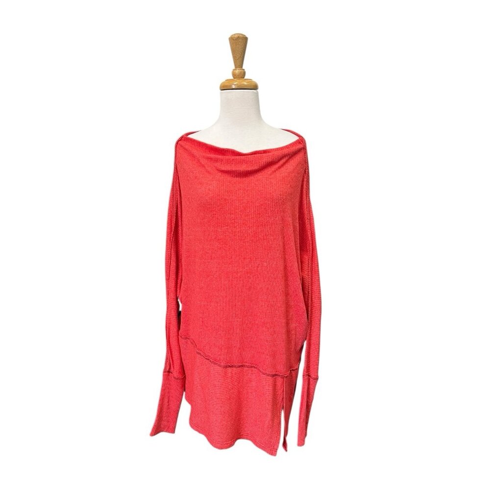 Free People We The Free Londontown Thermal Top Size L Large Red